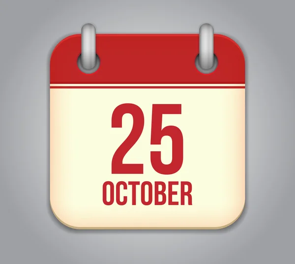 Vektor Oktober Kalender App Symbol — Stockvektor