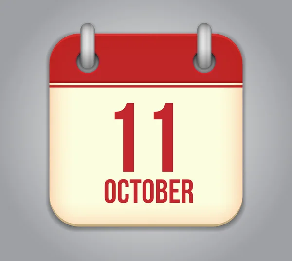 Vector outubro ícone aplicativo calendário — Vetor de Stock