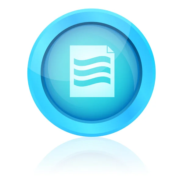 Botón de documento vector azul — Vector de stock