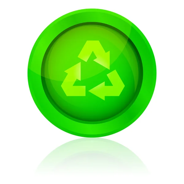 Wektor ikona z symbolem recyklingu — Wektor stockowy
