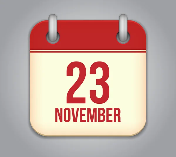 Vektorové ikonu aplikace kalendář listopad — Stockový vektor