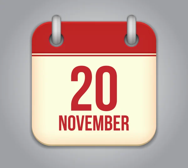 Vector November calendar app icon — Stock Vector