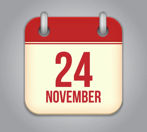 Vector noviembre calendario icono de la aplicación — Vector de stock