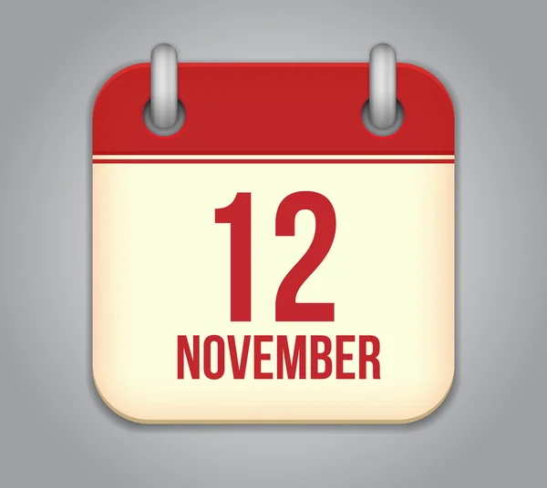 Vector November 12 calendar app icon — Stock Vector