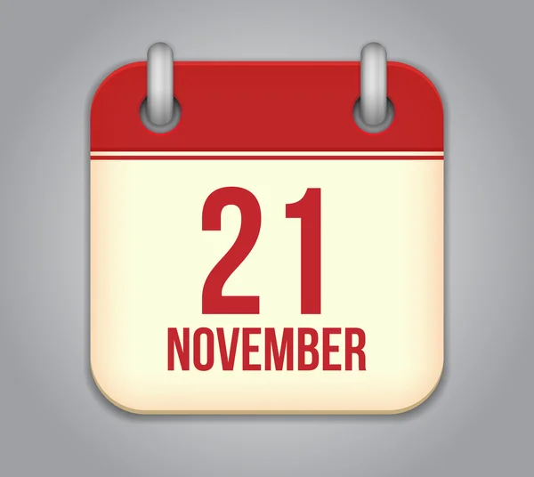 Vettoriale icona del calendario di novembre app — Vettoriale Stock