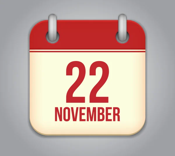 Vettoriale icona del calendario di novembre app — Vettoriale Stock