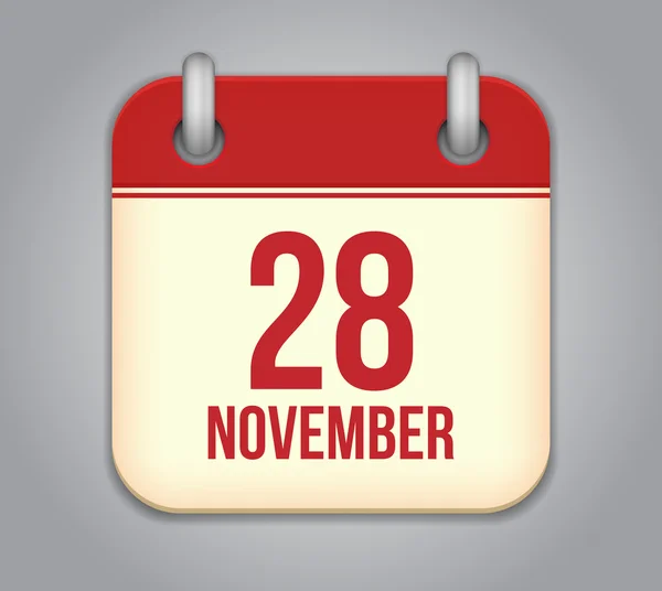Wektor ikonę aplikacji kalendarza listopada — Wektor stockowy