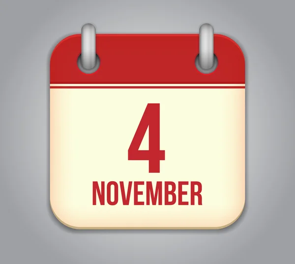 Vektorové ikonu aplikace kalendář listopad — Stockový vektor