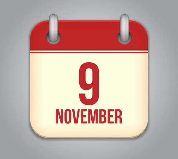 Vetor ícone de aplicativo calendário de novembro — Vetor de Stock