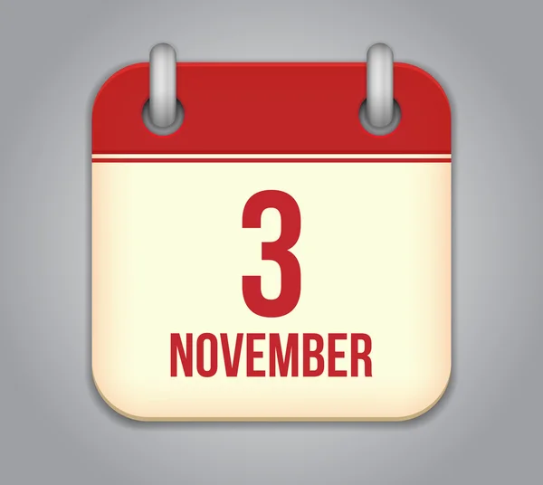 11 月のカレンダーのアプリのアイコンをベクトルします。 — ストックベクタ