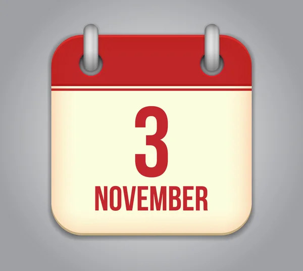 Vector November calendar app icon — Stock Vector