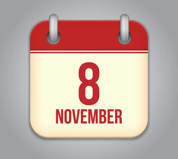 Vector noviembre calendario icono de la aplicación — Archivo Imágenes Vectoriales