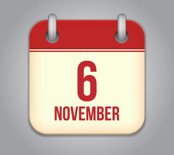 Vetor ícone de aplicativo calendário de novembro — Vetor de Stock