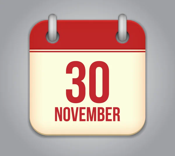 Vector November calendar app icon — Stock Vector