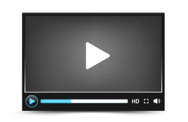 koyu tenli vektör video oynatıcı arabirimi
