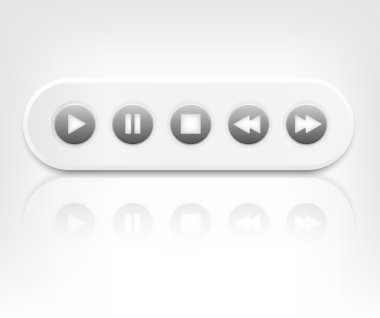 vektör media player arabirimi yansıması ile