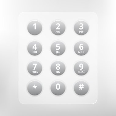 vektör telefon numaraları ile alfabetik klavye