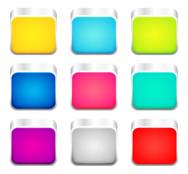 Ensemble d'icônes d'applications couleur — Image vectorielle