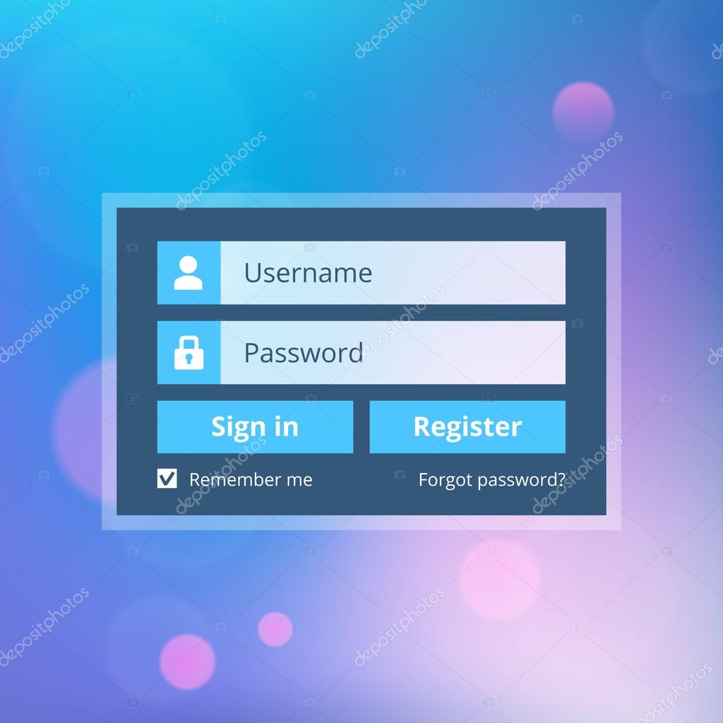 Login page Vector Art Stock Images | Depositphotos