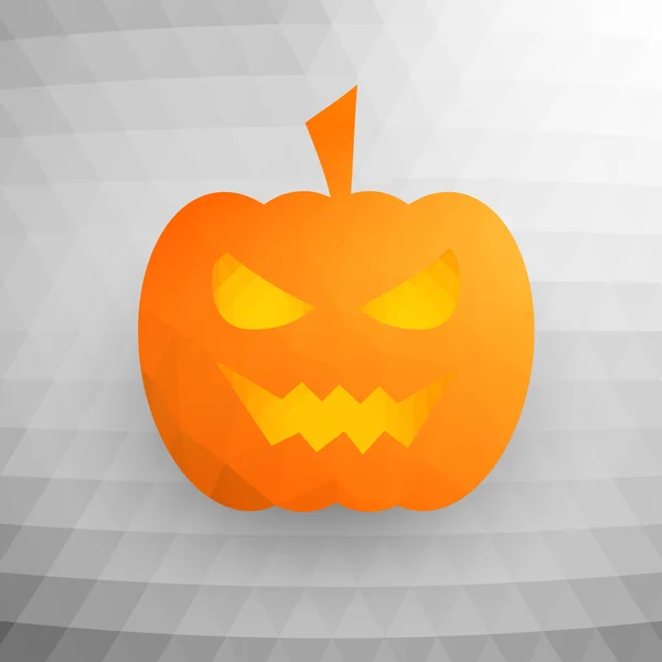 Citrouille d'Halloween sur fond de mosaïque abstrait — Image vectorielle