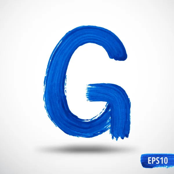 Alphabet Letter G. Watercolor Alphabet. Vector Background — Stock Vector