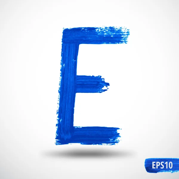 Alphabet Letter E. Watercolor Alphabet. Vector Background — Stock Vector