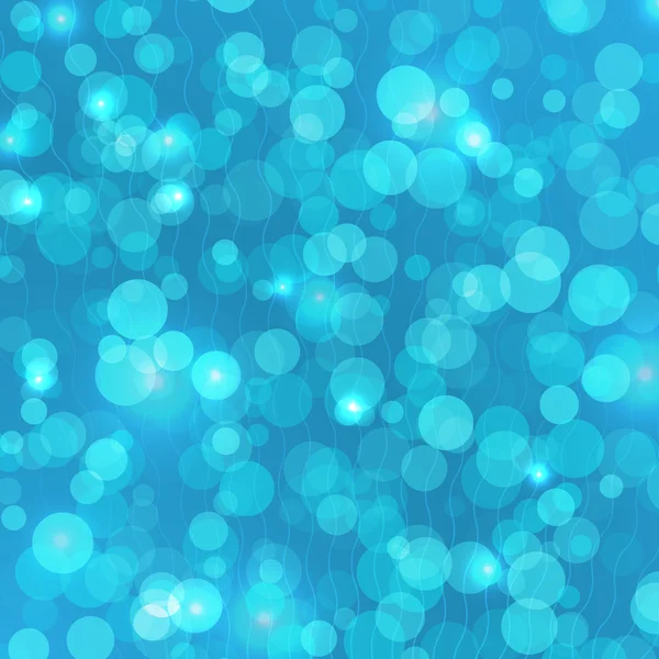 Luces abstractas de Bokeh azul sobre fondo ondulado — Archivo Imágenes Vectoriales