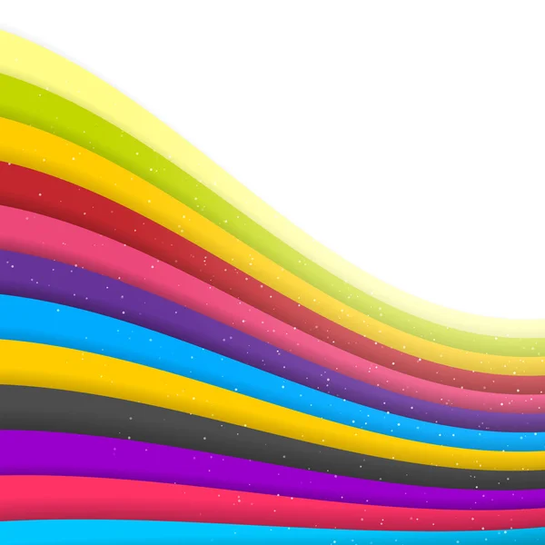 虹色のストライプ。光沢のあるベクトルの背景 — ストックベクタ