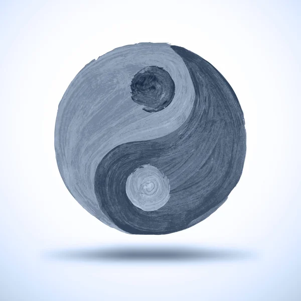 Taichi yin et yang. Aquarelle de fond. Illustration de Grunge — Photo