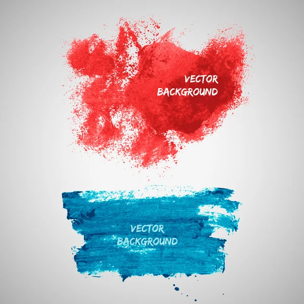 Vector watercolor blot banners. Grunge background — Stock Vector