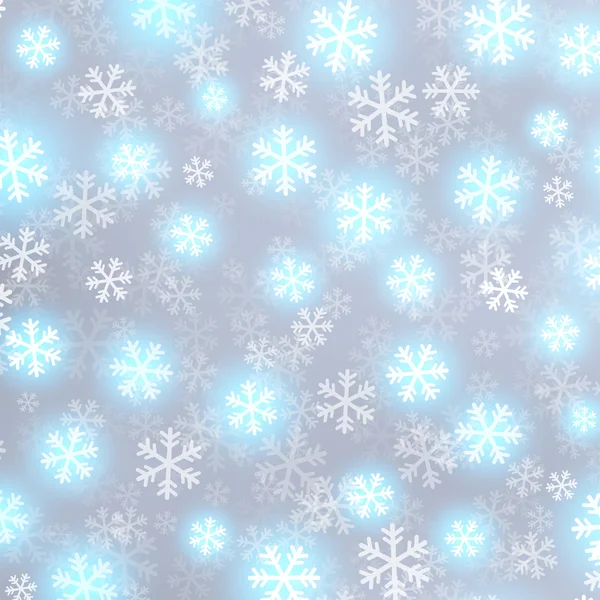 Glowing snow on grey vector background