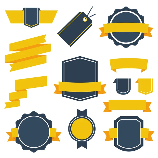 Stickers et insignes vectoriels Set 2. Style plat . — Image vectorielle