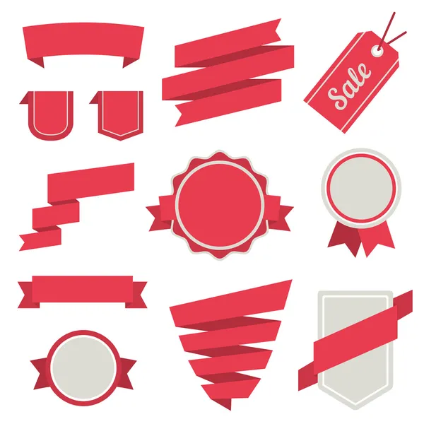 Vector stickers en badges set 3. vlakke stijl. — Stockvector