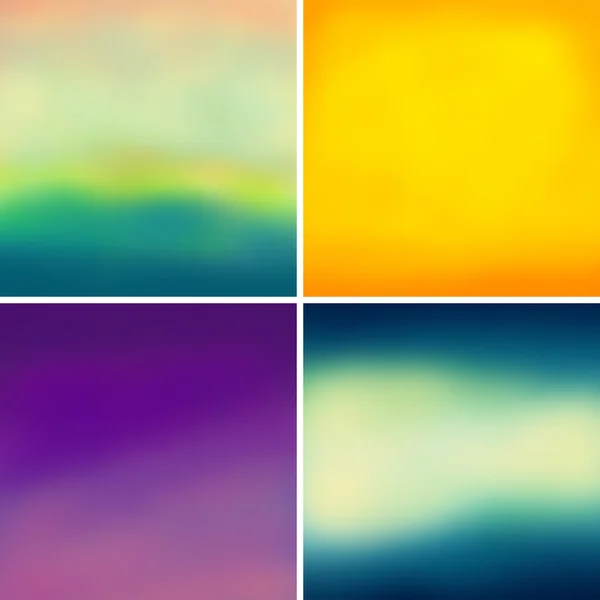 Abstract colorful blurred vector backgrounds set 5 — Stock Vector