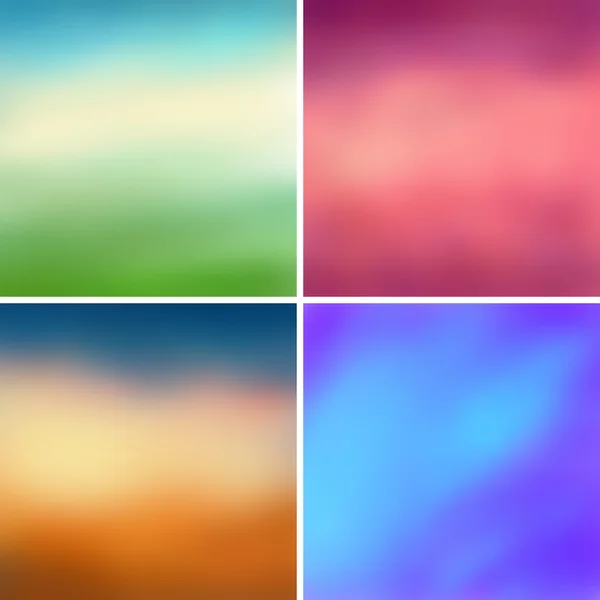 Abstract colorful blurred vector backgrounds set 2 — Stock Vector