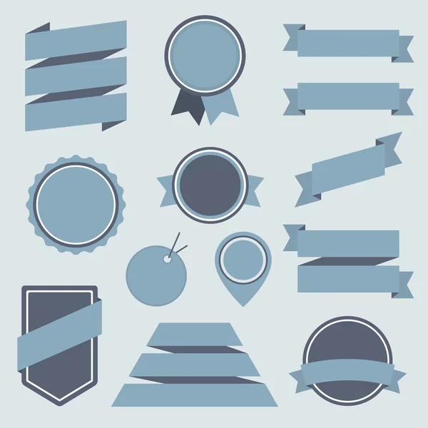 Vector Stickers and Badges Set 8. Flat Style. — Stock Vector