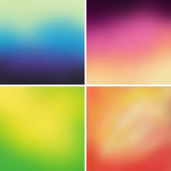 Abstract colorful blurred vector backgrounds set 10 — Stock Vector