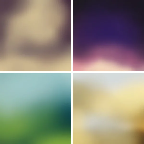 Abstract colorful blurred vector backgrounds set 12 — Stock Vector