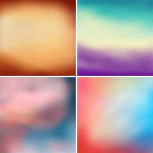 Abstract colorful blurred vector backgrounds set 7 — Stock Vector