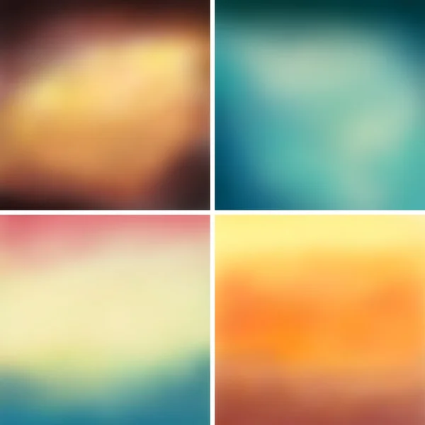 Abstract colorful blurred vector backgrounds set 8 — Stock Vector