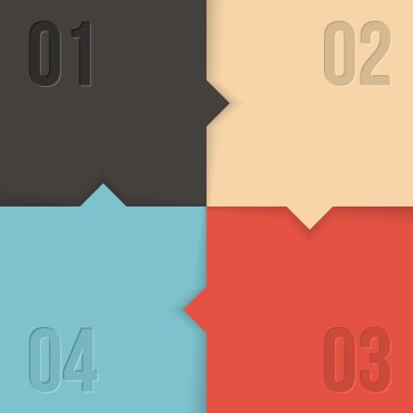 4 adımlı vektör bilgi grafikleri