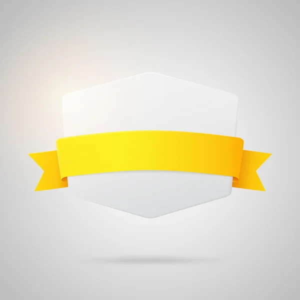 vektör kağıt rozet sarı altın şerit