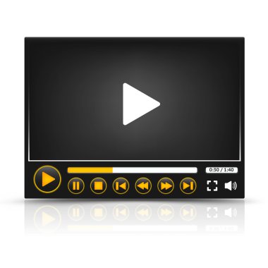vektör media player arabirimi