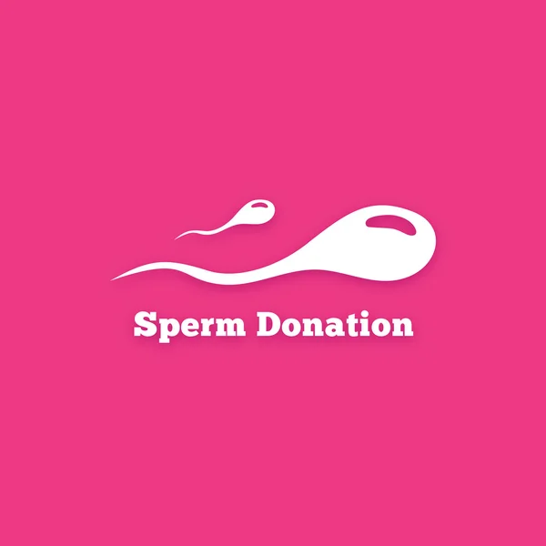 Sperm bağışı vektör simgesi — Stok Vektör