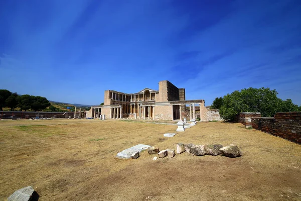 Ancien Gymnase Sardis Sardes Ancienne Capitale Ville Lydia Turquie — Photo