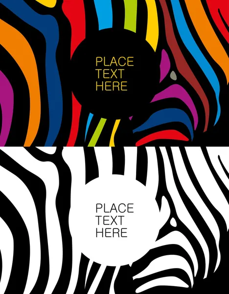 Zebra desen rengi ve siyah — Stok Vektör