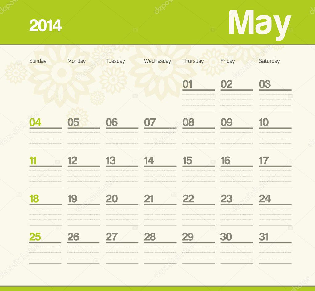 Calendar To Schedule Monthly 14 May Stock Vector Image By C Ivanovakristina Calendar To Schedule Monthly 14 May Stock Vector Image By C Ivanovakristina