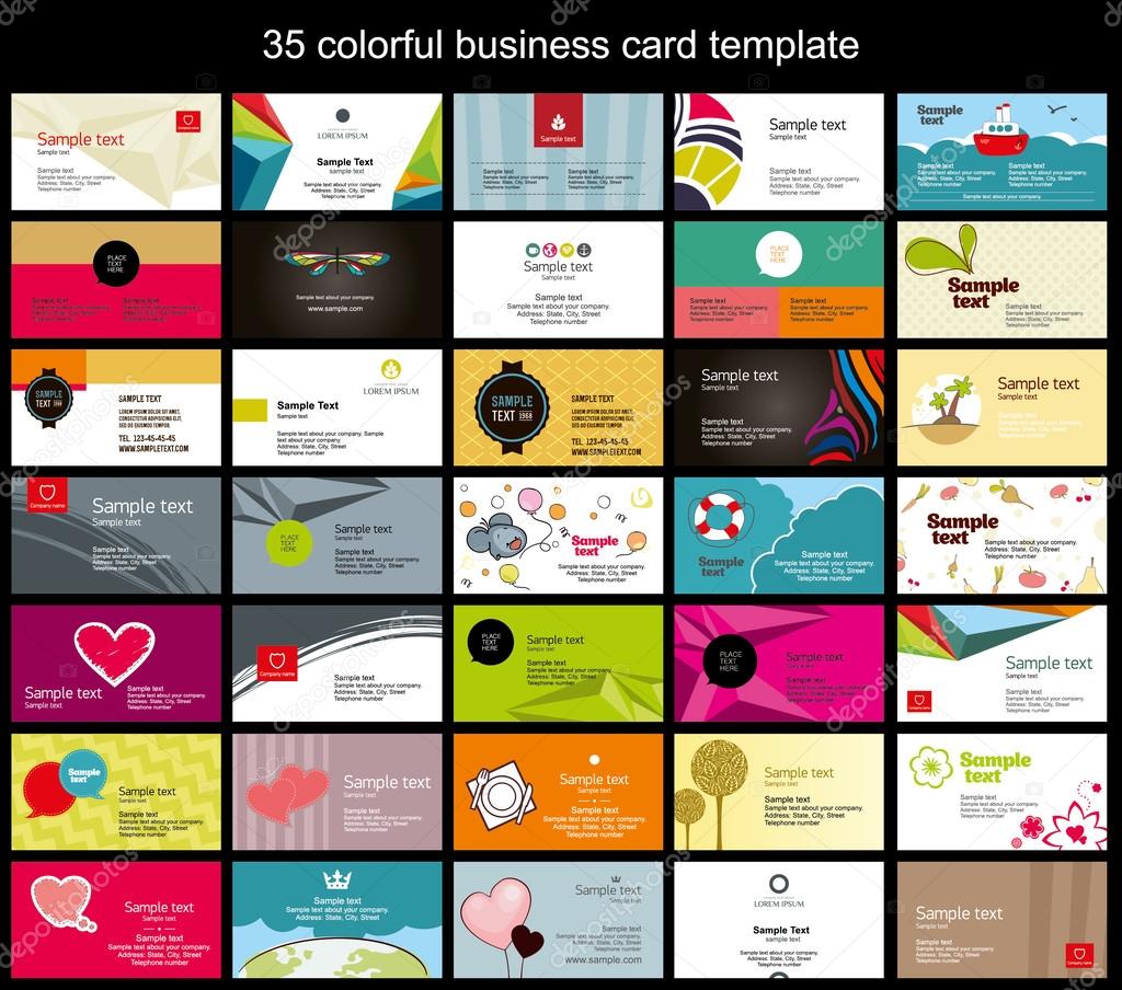 35 colorful business card template