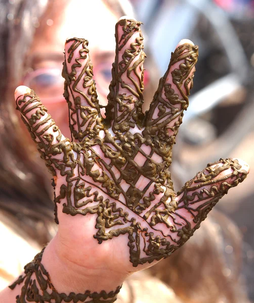Mano de henna —  Fotos de Stock