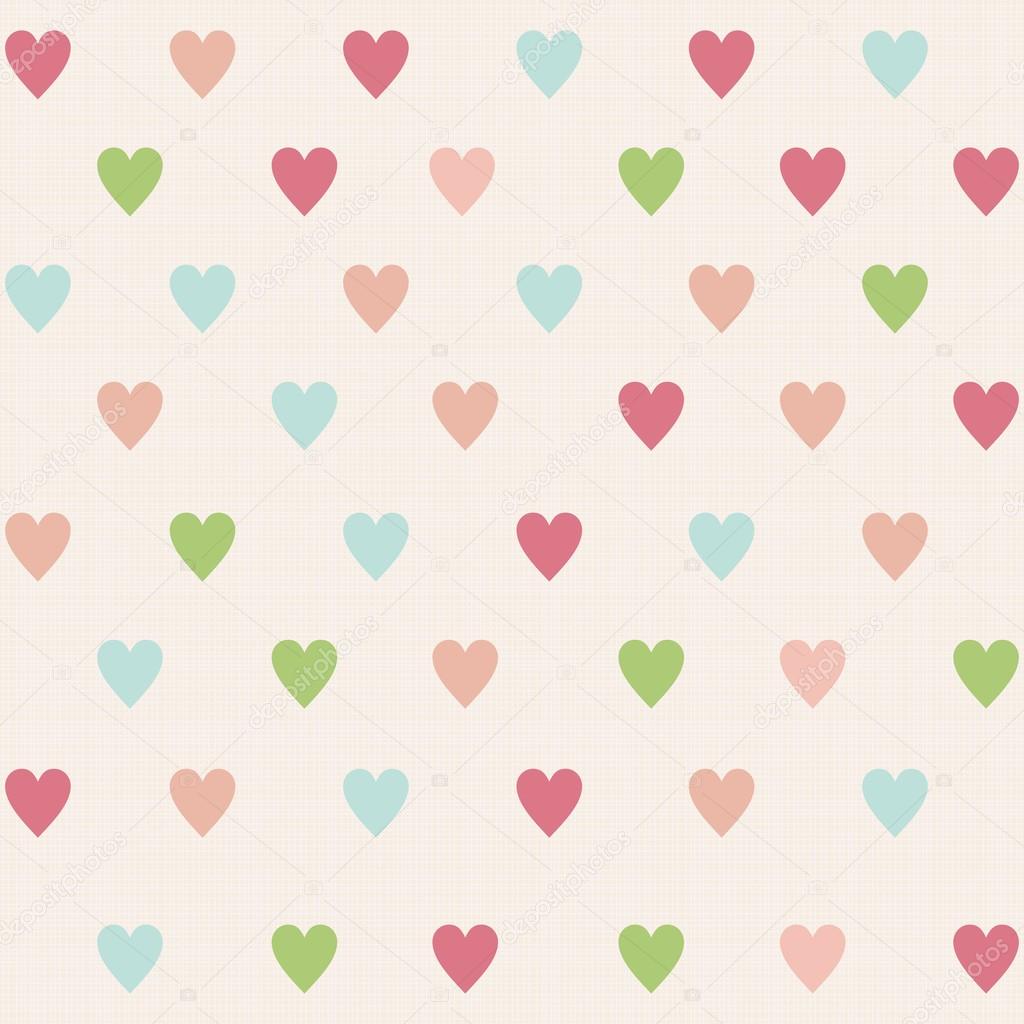 Seamless pattern with colorful hearts